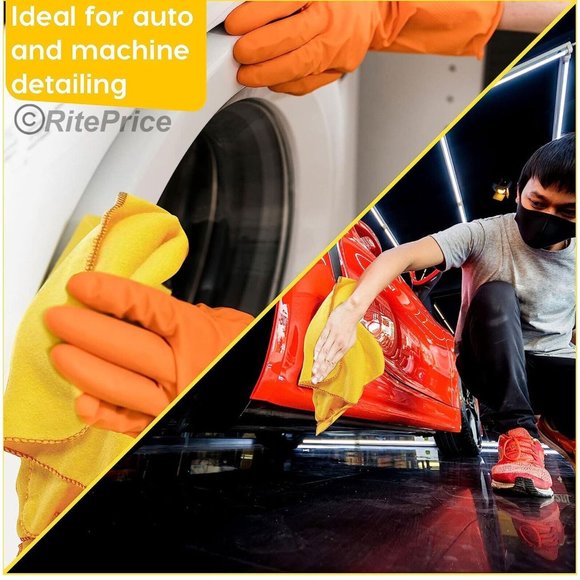 12 PCS (4 Pack) 100% Pure Cotton Yellow Multi-Purpose Dusters Cleaning Cloths - Picture 11 of 11